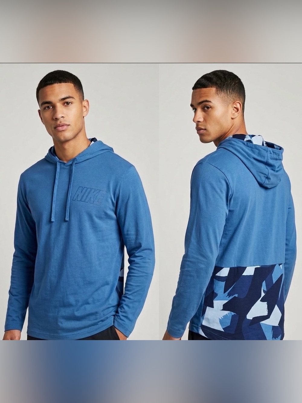 NWT Nike Sportswear Hoodie Pullover SHIRT Blue Activewear Workout Casual Cotton